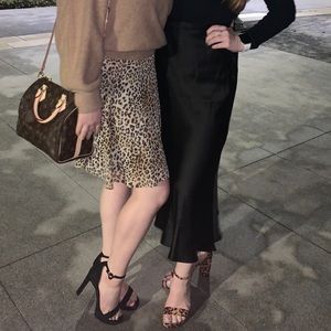 Rachel Zoe black silk skirt